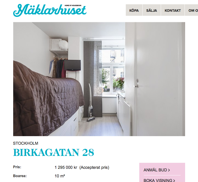 Mäklare, Stockholm, Lägenhet